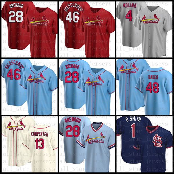 28 nolan arenado st. baseball jersey louis custom cardinal 46 paul goldschmidt 4 yadier molina 13 matt carpenter 1 ozzie smith bader white, Blue;black
28 nolan arenado st. baseball jersey louis custom cardinal 46 paul goldschmidt 4 yadier molina 13 matt carpenter 1 ozzie smith bader white, Blue;black