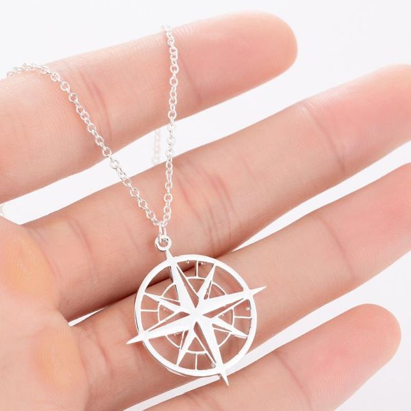 pendant necklaces stainless steel compass for women chain choker male female party fashion jewelry friend xmas gift, Silver
pendant necklaces stainless steel compass for women chain choker male female party fashion jewelry friend xmas gift, Silver