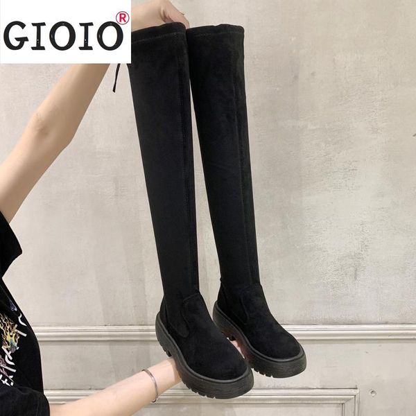 boots stretch over-the-knee platform round toe high heels winter women warm over the knee all-match thick bottom, Black
boots stretch over-the-knee platform round toe high heels winter women warm over the knee all-match thick bottom, Black