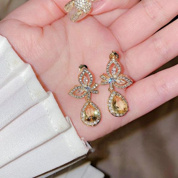 dangle & chandelier luxury temperament bling zircon crystal s925 sterling silver cute bowknot water drop earrings yellow gold color jewelry
dangle & chandelier luxury temperament bling zircon crystal s925 sterling silver cute bowknot water drop earrings yellow gold color jewelry