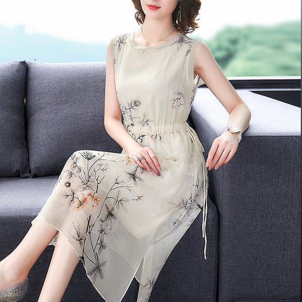 2021 new vintage summer elegant floral chiffon women sleeveless es pp373 y5h9, Black;gray
2021 new vintage summer elegant floral chiffon women sleeveless es pp373 y5h9, Black;gray
