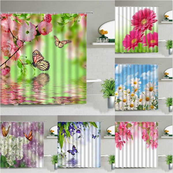 shower curtains beautiful flower butterfly flowers plant waterproof bathroom decor bath curtain set polyester fabric with hooks
shower curtains beautiful flower butterfly flowers plant waterproof bathroom decor bath curtain set polyester fabric with hooks