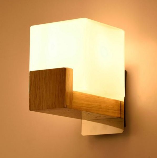 

wall lamp solid wood light bedroom bedside modern minimalist aisle corridor entrance staircase sconce