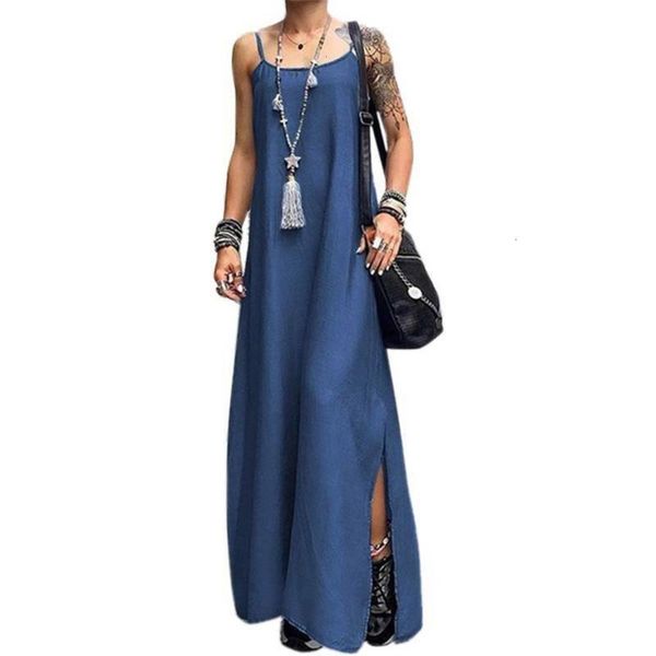 popular split 2021 spring and summer denim solid casual suspender dress long skirt hot, White;black
popular split 2021 spring and summer denim solid casual suspender dress long skirt hot, White;black