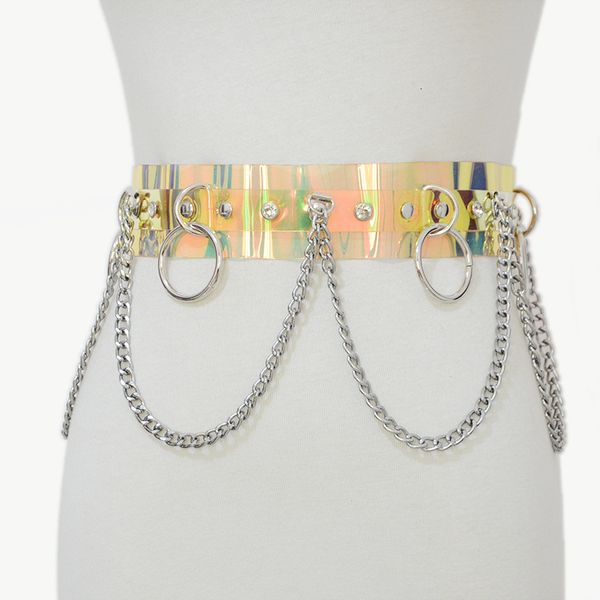 new women's pvc belt, fashionable and casual, women's decorative ring chain belt, Black;brown
new women's pvc belt, fashionable and casual, women's decorative ring chain belt, Black;brown