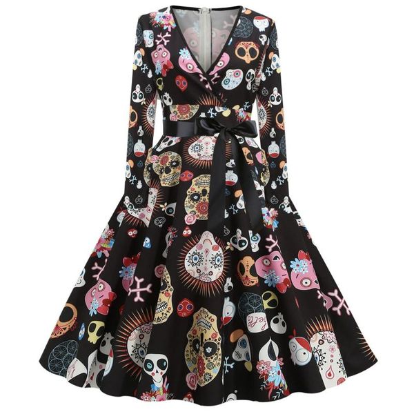 casual dresses women vintage long sleeve halloween 1950s housewife evening party prom dress maxi robe femme, Black;gray
casual dresses women vintage long sleeve halloween 1950s housewife evening party prom dress maxi robe femme, Black;gray