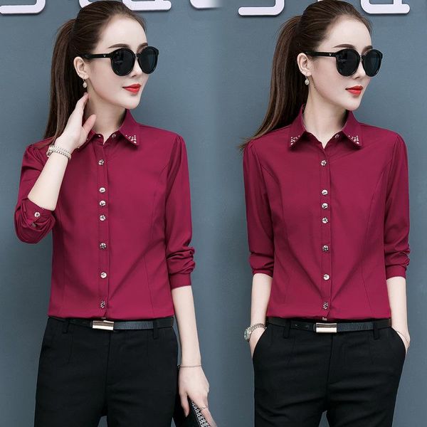 women's blouses & shirts 5xl plus size 2021 spring women long sleeve slim button casual office shirt blusas, White
women's blouses & shirts 5xl plus size 2021 spring women long sleeve slim button casual office shirt blusas, White
