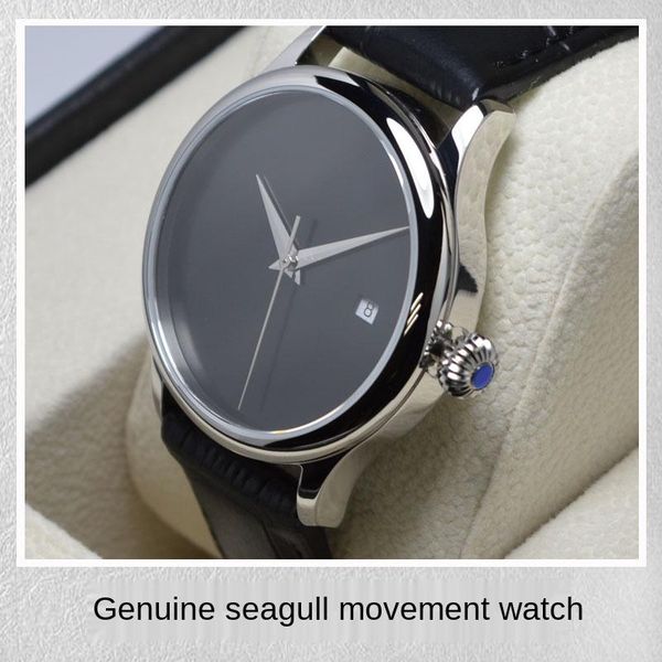 wristwatches men's mechanical watch tianjin st2130 automatic movement simple dial minimalist business, Slivery;brown
wristwatches men's mechanical watch tianjin st2130 automatic movement simple dial minimalist business, Slivery;brown