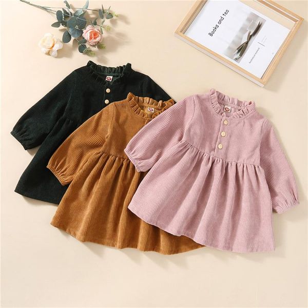 girl's dresses sweet kids girls corduroy dress,solid color round neck long sleeve ruffled a-line dress for spring fall, 1-4years, Red;yellow
girl's dresses sweet kids girls corduroy dress,solid color round neck long sleeve ruffled a-line dress for spring fall, 1-4years, Red;yellow