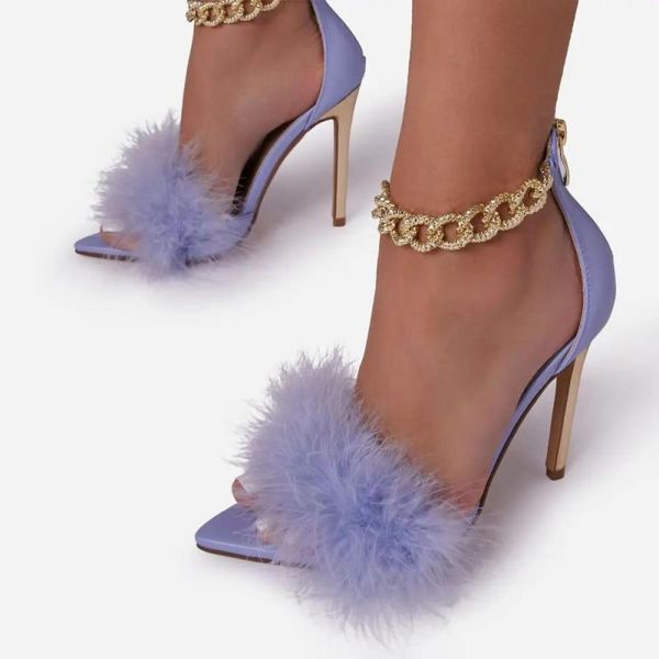 sandals 2021 summer chain ankle strap women open toe thin high heels faux fur female wedding shoes ytmtloy, Black
sandals 2021 summer chain ankle strap women open toe thin high heels faux fur female wedding shoes ytmtloy, Black