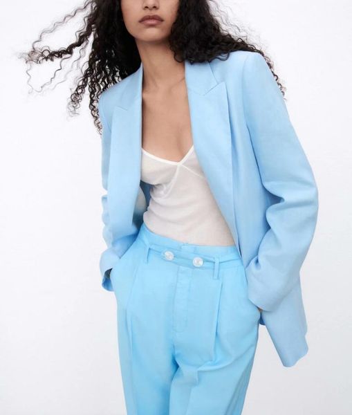 women's suits & blazers women spring autumn solid light blue blazer coat female lapel long sleeve office lady pocket jacket girls casua, White;black
women's suits & blazers women spring autumn solid light blue blazer coat female lapel long sleeve office lady pocket jacket girls casua, White;black