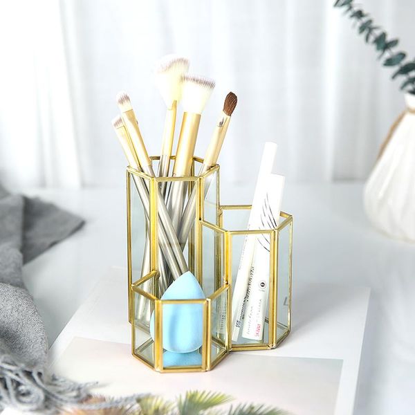 storage bottles & jars nordic brass holder transparent glass makeup brushes pencil bucket make up organizer multi-function home decor
storage bottles & jars nordic brass holder transparent glass makeup brushes pencil bucket make up organizer multi-function home decor