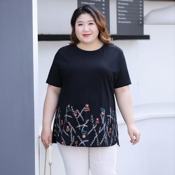 plus size t-shirt women t-shirts printed floral short sleeve o-neck loose casual female summer cotton show thin, Black
plus size t-shirt women t-shirts printed floral short sleeve o-neck loose casual female summer cotton show thin, Black