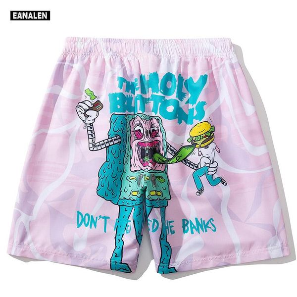 men's shorts 2021 summer spoof pink cartoon graphic beach pants street fitness surfing hip hop men running basketball casual, White;black
men's shorts 2021 summer spoof pink cartoon graphic beach pants street fitness surfing hip hop men running basketball casual, White;black