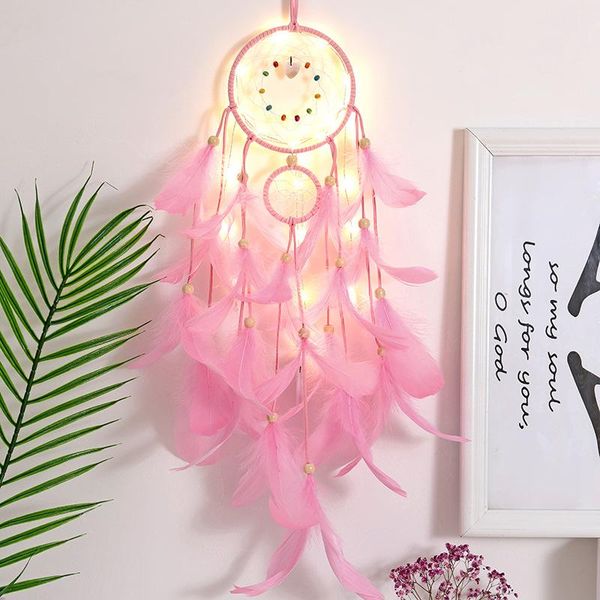 decorative objects & figurines dream catcher pendant home decoration whit lamp three-ring large feather handcrafted
decorative objects & figurines dream catcher pendant home decoration whit lamp three-ring large feather handcrafted