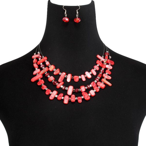 earrings & necklace haeqis fashion exaggerate multi-layer irregular shell necklaces with costume equisite jewelry set for woman, Silver
earrings & necklace haeqis fashion exaggerate multi-layer irregular shell necklaces with costume equisite jewelry set for woman, Silver