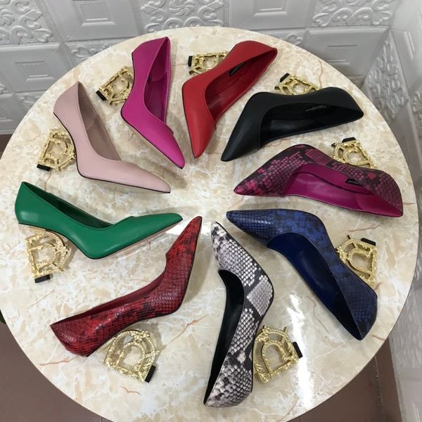 women's shoes designer high-heeled luxury pointed toe wedding party brand single shoes size 34-42, Red;white
women's shoes designer high-heeled luxury pointed toe wedding party brand single shoes size 34-42, Red;white