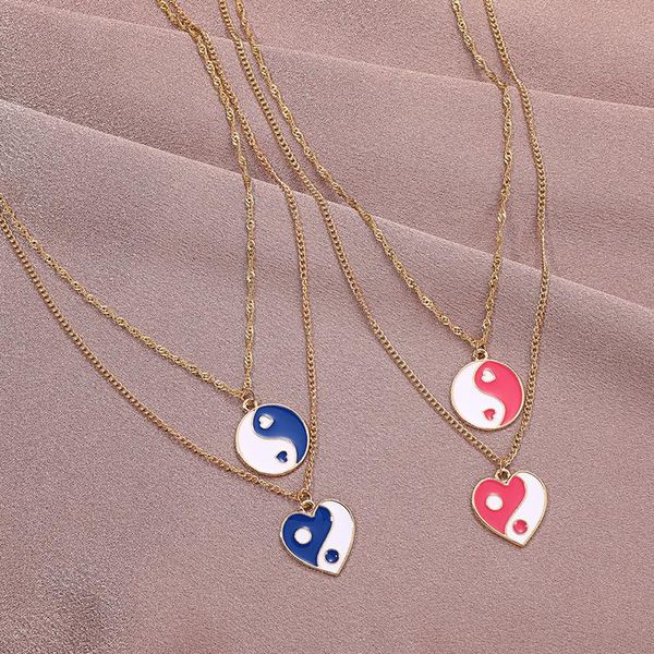 pendant necklaces unique taichi bagua for women female multilayer gold chain geometric round heart necklace jewelry, Silver
pendant necklaces unique taichi bagua for women female multilayer gold chain geometric round heart necklace jewelry, Silver