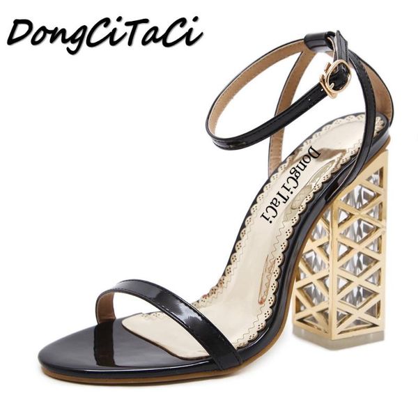 n summer women high heel sandals shoes woman open toed crystal transparent metal heel ankle strap wedding sandals, Black
n summer women high heel sandals shoes woman open toed crystal transparent metal heel ankle strap wedding sandals, Black