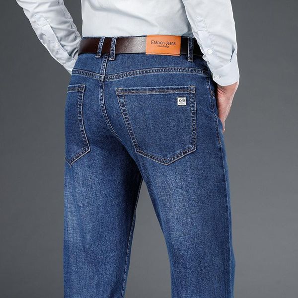 men's jeans fashion stretch straight business casual classic loose denim trousers 2021 spring and autumn male brand pants, Blue
men's jeans fashion stretch straight business casual classic loose denim trousers 2021 spring and autumn male brand pants, Blue