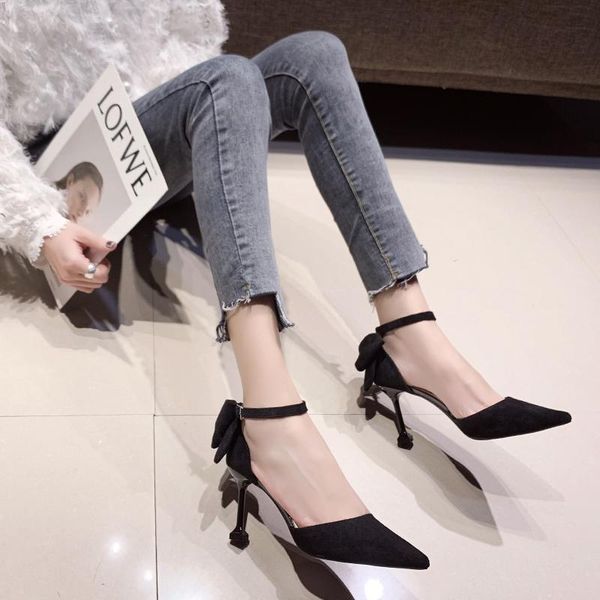 dress shoes black bow flock high heels pointed toe hollow pumps summer women party stiletto sandals 2021
dress shoes black bow flock high heels pointed toe hollow pumps summer women party stiletto sandals 2021