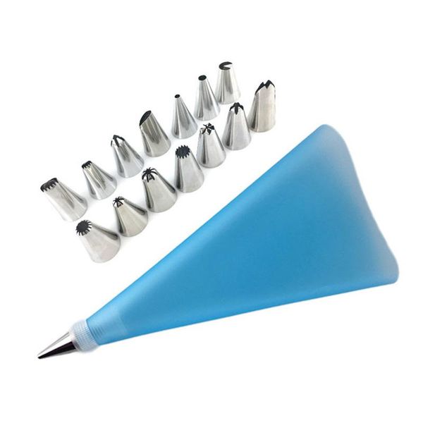 16pcs silicone icing piping cream pastry bag 14 stainless steel cake nozzle diy cake decorating tips fondant pastry tools
16pcs silicone icing piping cream pastry bag 14 stainless steel cake nozzle diy cake decorating tips fondant pastry tools