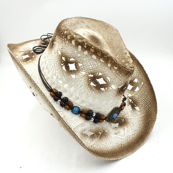 cloches 100% handwork summer women's men's raffia hollow western cowboy hat for gentleman word cowgirl jazz sombrero sun cap, Blue;gray
cloches 100% handwork summer women's men's raffia hollow western cowboy hat for gentleman word cowgirl jazz sombrero sun cap, Blue;gray