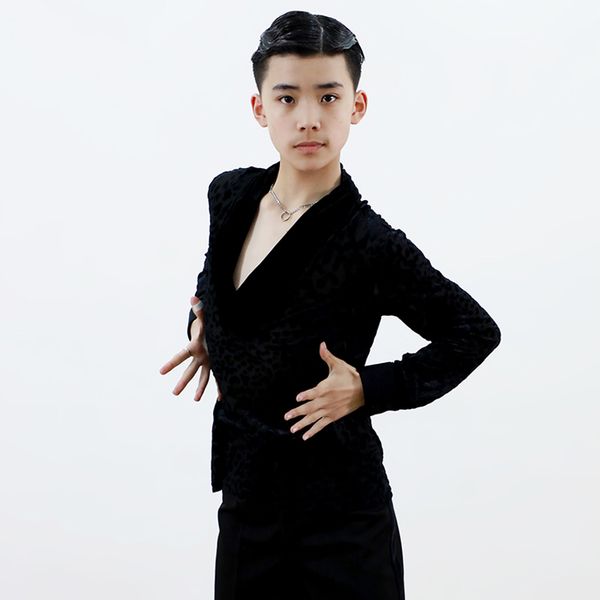 boys latin dance costume v-neck black leopard velvet competition dance clothes children cha cha training wear shirt vdb3231, Black;red
boys latin dance costume v-neck black leopard velvet competition dance clothes children cha cha training wear shirt vdb3231, Black;red