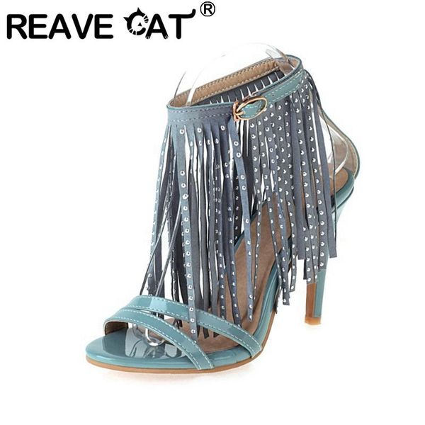 reave cat new 2021 ladies sandals peep toe thin heels buckle nubuck faux pig leather tassels stylish cool big size 50 a3466, Black
reave cat new 2021 ladies sandals peep toe thin heels buckle nubuck faux pig leather tassels stylish cool big size 50 a3466, Black