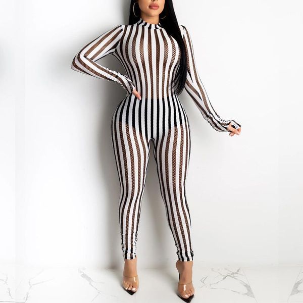 women's jumpsuits & rompers women mesh long sleeve bodycon jumpsuit one piece romper costume club fall outfits spring stretch by dhl, Black;white
women's jumpsuits & rompers women mesh long sleeve bodycon jumpsuit one piece romper costume club fall outfits spring stretch by dhl, Black;white