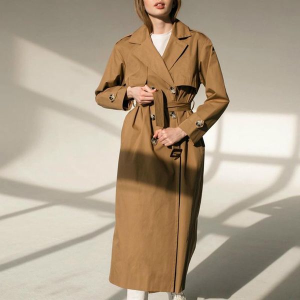 women's trench coats autumn british solid color temperament commuter thin fashion female coat long outwear, Tan;black
women's trench coats autumn british solid color temperament commuter thin fashion female coat long outwear, Tan;black