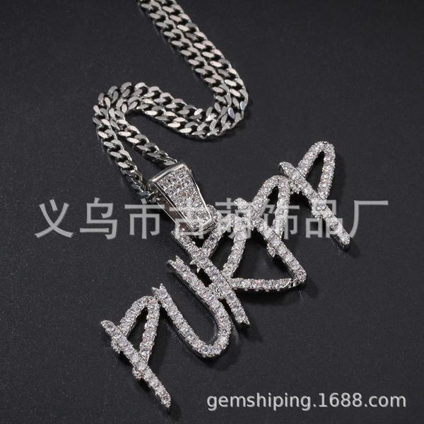 bangle hip hop grass letters stitching fashion simple micro set zircon diy pendant lovers necklace, Black
bangle hip hop grass letters stitching fashion simple micro set zircon diy pendant lovers necklace, Black