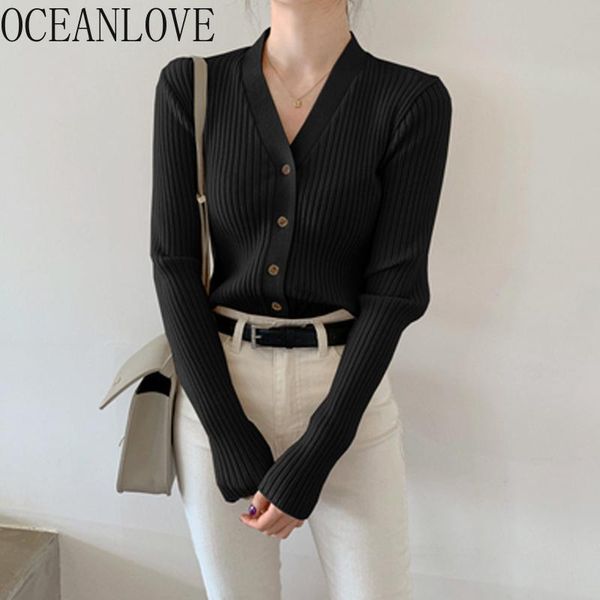 women's knits & tees oceanlove office ladies elegant chaquetas mujer solid v neck autumn winter sweaters women 2021 slim retro korean c, White
women's knits & tees oceanlove office ladies elegant chaquetas mujer solid v neck autumn winter sweaters women 2021 slim retro korean c, White