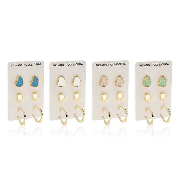 stud simple ring earrings set irregular dripping oil personality temperament all-match piercing accessories women gift, Golden;silver
stud simple ring earrings set irregular dripping oil personality temperament all-match piercing accessories women gift, Golden;silver