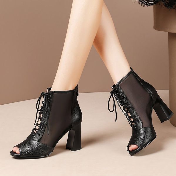 summer shoes women lace up ankle boots open toe pumps mesh gladiator sandals ladies high heels sandals botas mujer 8222n, Black
summer shoes women lace up ankle boots open toe pumps mesh gladiator sandals ladies high heels sandals botas mujer 8222n, Black
