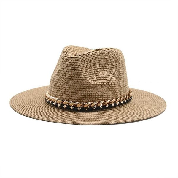 wide brim hats women khaki black men caps panama casual classic band belt chain spring straw outdoor beach summer sun hat, Blue;gray
wide brim hats women khaki black men caps panama casual classic band belt chain spring straw outdoor beach summer sun hat, Blue;gray