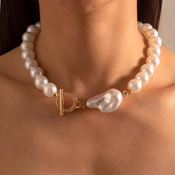 chokers shixin elegant pearl choker necklaces for women fashion beads baroque pendants wedding jewelry 2021 female gifts, Golden;silver
chokers shixin elegant pearl choker necklaces for women fashion beads baroque pendants wedding jewelry 2021 female gifts, Golden;silver