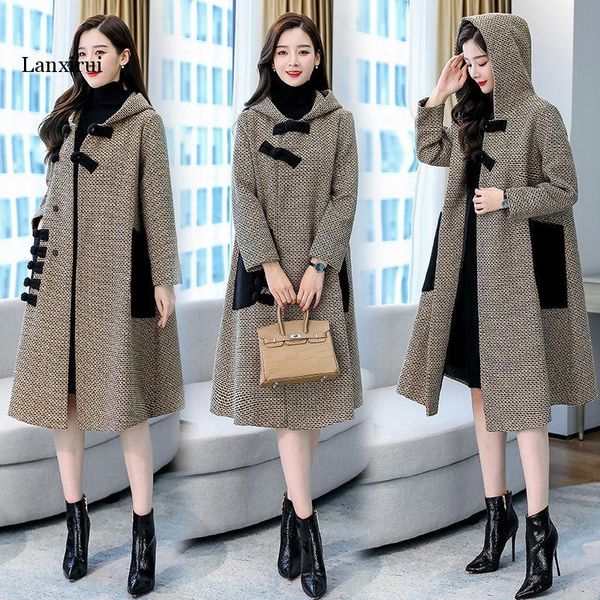 women's wool & blends open front long jackets hoodies autumn stylish women hooded outwear casual solid sleeve cardigan kaftan thin coat, Black
women's wool & blends open front long jackets hoodies autumn stylish women hooded outwear casual solid sleeve cardigan kaftan thin coat, Black