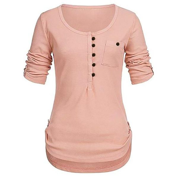 women's blouses & shirts casual button blouse women ladies solid long sleeve pullover shirt with pockets drop o-neck, White
women's blouses & shirts casual button blouse women ladies solid long sleeve pullover shirt with pockets drop o-neck, White