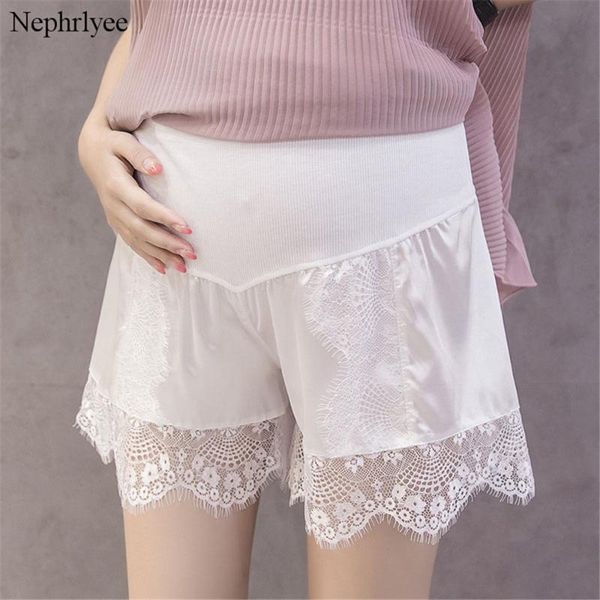 women's shorts pregnant summer wear korean style lace maternity belly casual satin loose short pants for clothes, White;black
women's shorts pregnant summer wear korean style lace maternity belly casual satin loose short pants for clothes, White;black