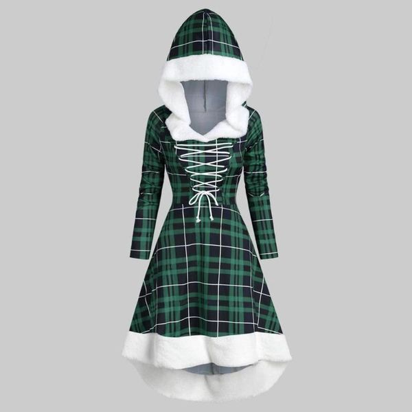 casual dresses christmas womens winter long sleeve patchwork hooded plaid dress female irregular hem lace up vintage party for 2021, Black;gray
casual dresses christmas womens winter long sleeve patchwork hooded plaid dress female irregular hem lace up vintage party for 2021, Black;gray