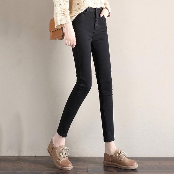 women's jeans korean solid high waist skinny woman plus size denim pants trousers vintage pencil boyfriend for women, Blue
women's jeans korean solid high waist skinny woman plus size denim pants trousers vintage pencil boyfriend for women, Blue