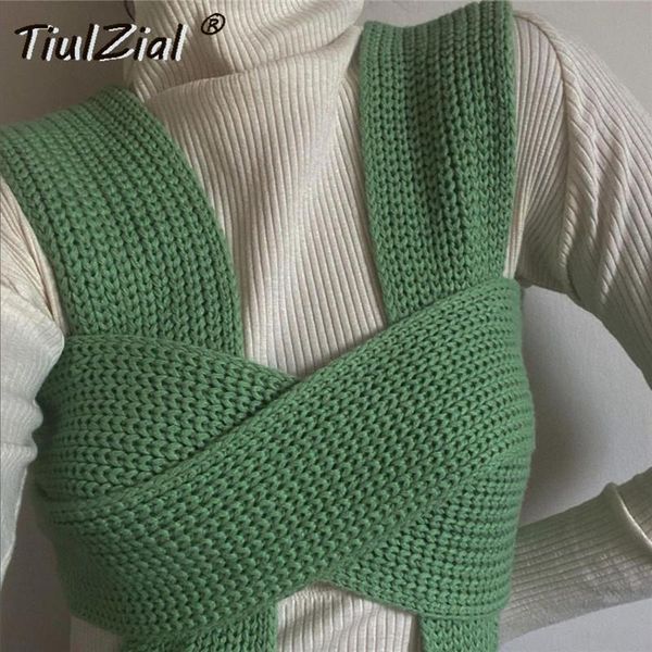 women's vests tiulzial pure bandage women sweater cropped knitting vest black fall thousand in one ways jumper lady green gray purple, Black;white
women's vests tiulzial pure bandage women sweater cropped knitting vest black fall thousand in one ways jumper lady green gray purple, Black;white