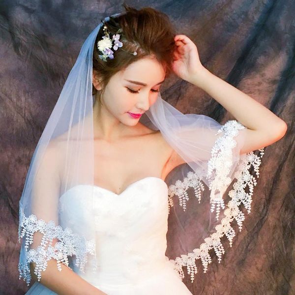 bridal veils white elbow length european-style water-soluble lace tassel studio bride wedding short veil 1.5 single layer soft yarn, Black
bridal veils white elbow length european-style water-soluble lace tassel studio bride wedding short veil 1.5 single layer soft yarn, Black