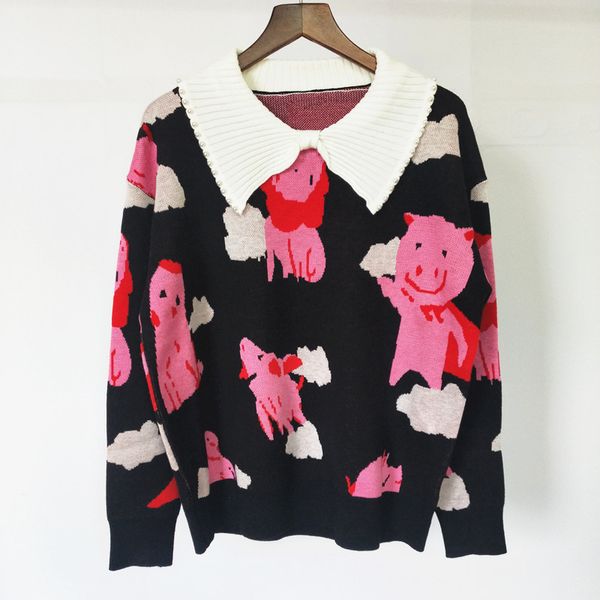 59% off factory outlet store neckline beaded cartoon piggy slim knit for women in autumn and winter, White;black
59% off factory outlet store neckline beaded cartoon piggy slim knit for women in autumn and winter, White;black