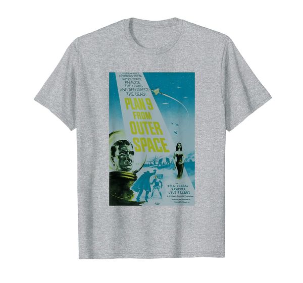 plan 9 from outer space sci-fi sience vintage poster b movie t-shirt, White;black
plan 9 from outer space sci-fi sience vintage poster b movie t-shirt, White;black