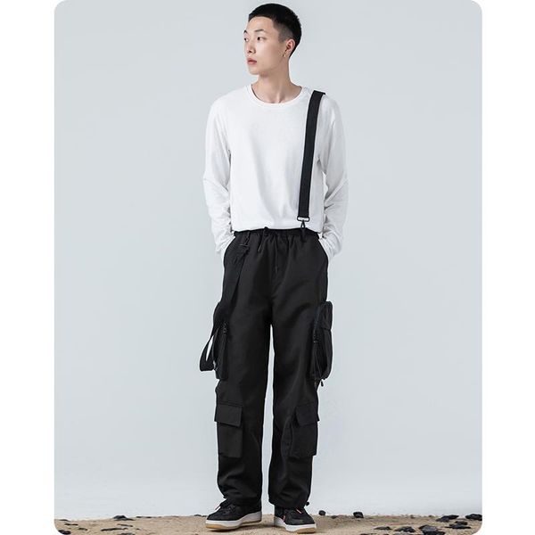 men's pants spring autumn overalls full length cargo multi pocket safari style clothes harajuku hiphop rompers jogger oversized, Black
men's pants spring autumn overalls full length cargo multi pocket safari style clothes harajuku hiphop rompers jogger oversized, Black