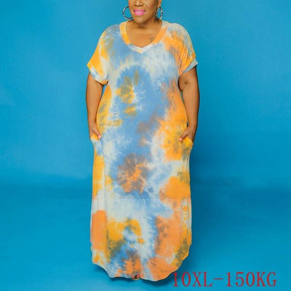 large size new dress 6xl-10xl bust 158cm large size women's v-neck short-sleeved tie-dye printing pocket loose casual dress, White;black
large size new dress 6xl-10xl bust 158cm large size women's v-neck short-sleeved tie-dye printing pocket loose casual dress, White;black