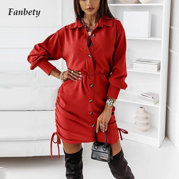 casual dresses women side drawstring shirt dress retro button turn-down collar hem hip party autumn fashion long sleeve mini, Black;gray
casual dresses women side drawstring shirt dress retro button turn-down collar hem hip party autumn fashion long sleeve mini, Black;gray