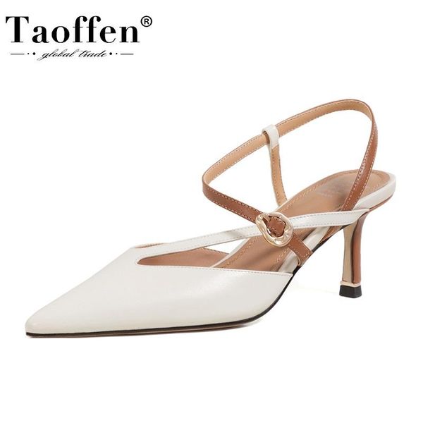 sandals taoffen size 34-41 women real leather high heel summer shoes woman buckle strap pointed toe lady party footwear, Black
sandals taoffen size 34-41 women real leather high heel summer shoes woman buckle strap pointed toe lady party footwear, Black